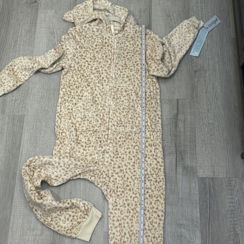 NWT Cat & Jack Girls Union Suit Pajamas XL 14 Off White One Piece Sleepwear - Picture 16 of 16